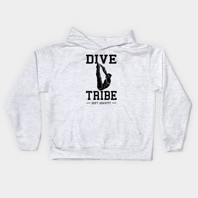 Womens Dive Tribe 2 Womens Springboard Platform Diver Kids Hoodie by atomguy